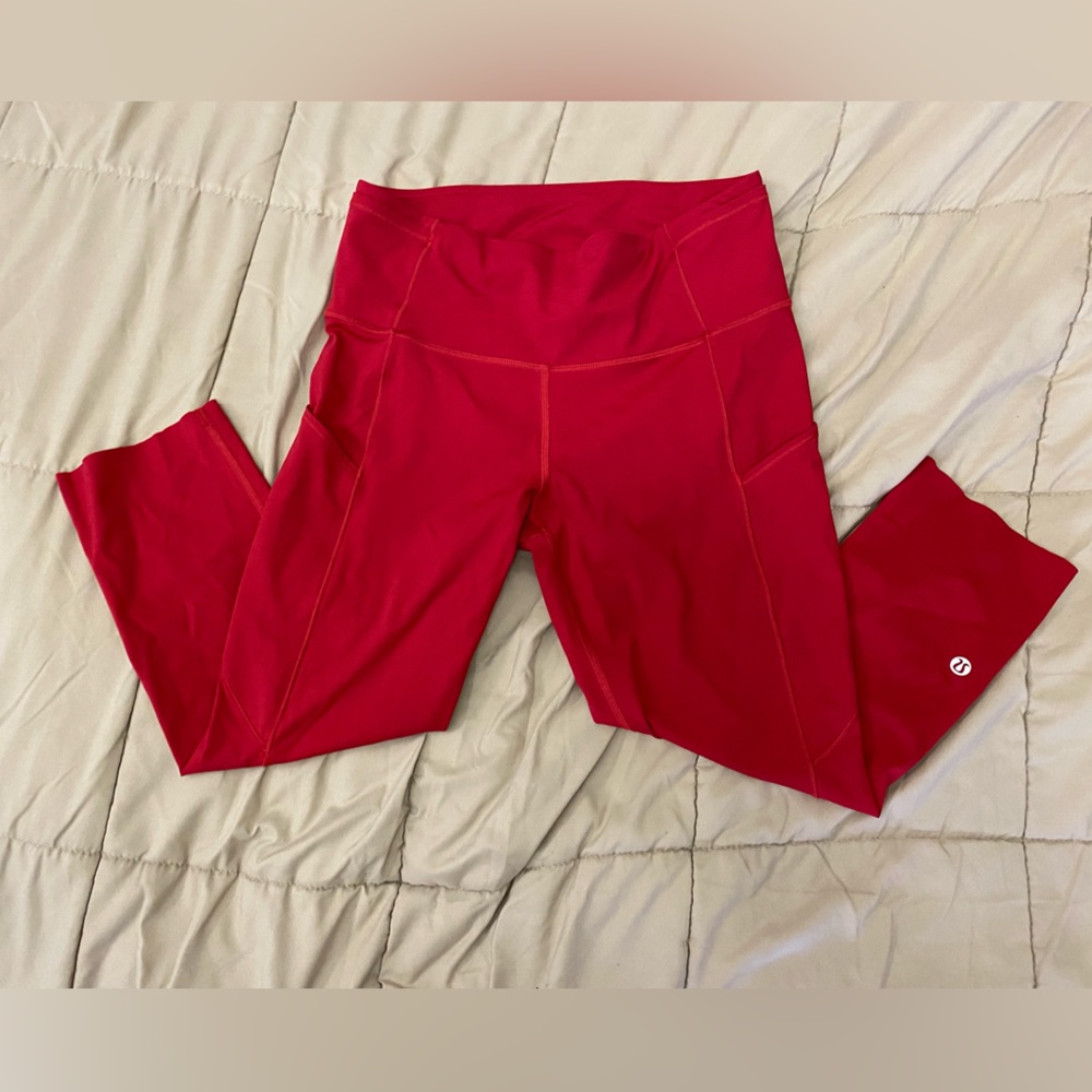 Red lululemon leggings